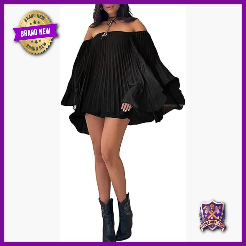 Pleated Off Shoulder 3/4 Sleeve Top Shorts Set Polyester Lounge Wear
